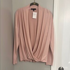 Pink Draped Cardigan